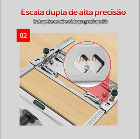 Guia de Corte para Serra com Régua de Posicionamento