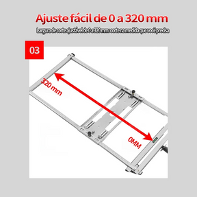 Guia de Corte para Serra com Régua de Posicionamento