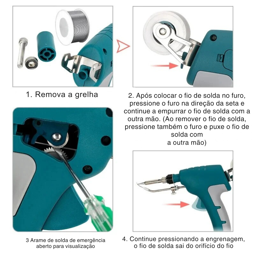Ferro De Solda s/ Fio (A Bateria - Não Inclusa)