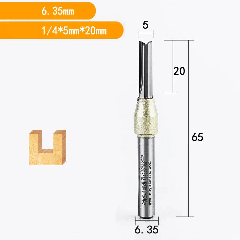 Fresa Reta 6,35mm (1/4)