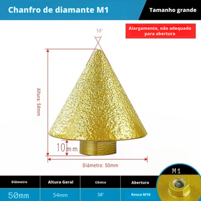 Fresa Diamantada Cônica Escareador